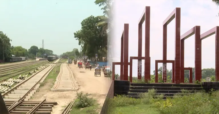 সৈয়দপুর রেলওয়ে স্টেশন ও গোলাহাট বধ্যভূমিতে নির্মিত স্মৃতিসৌধ